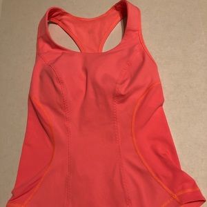 Lululemon Razorback top two tone coral